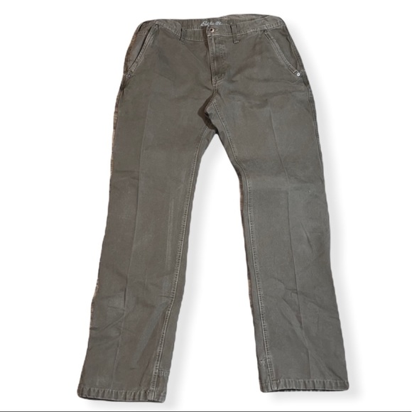 Eddie Bauer Tan Khaki Heavy Duty Pants sz Tall 38 x 36